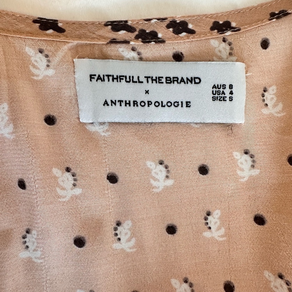 Faithfull the Brand Pink and White Sleeveless Resort Dress